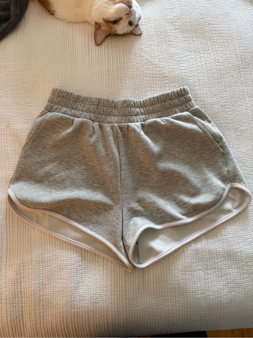 90 Degree By Reflex Heather Gray Athletic Lounge Shorts